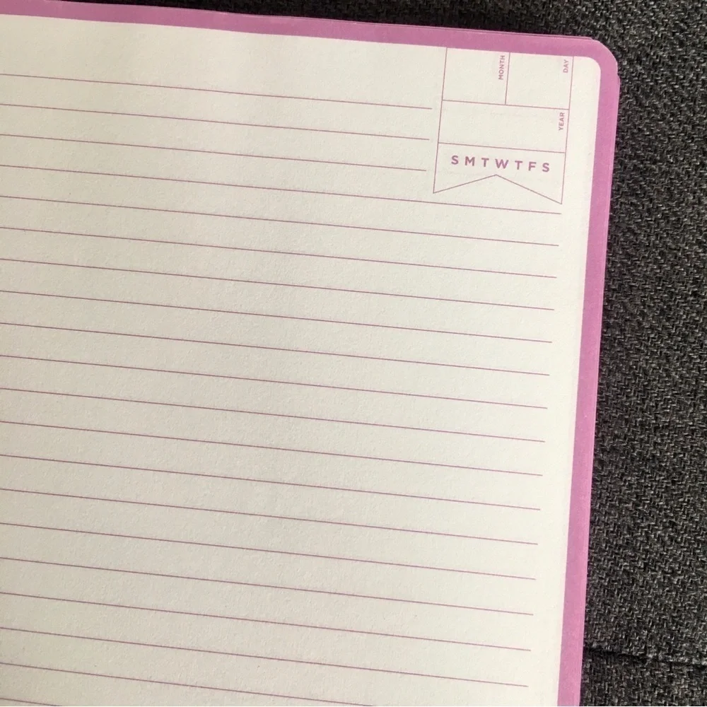 “RIDICULOUSLY good ideas” Spiral Bound, Lined Journal, Pink, White, 120 pages
